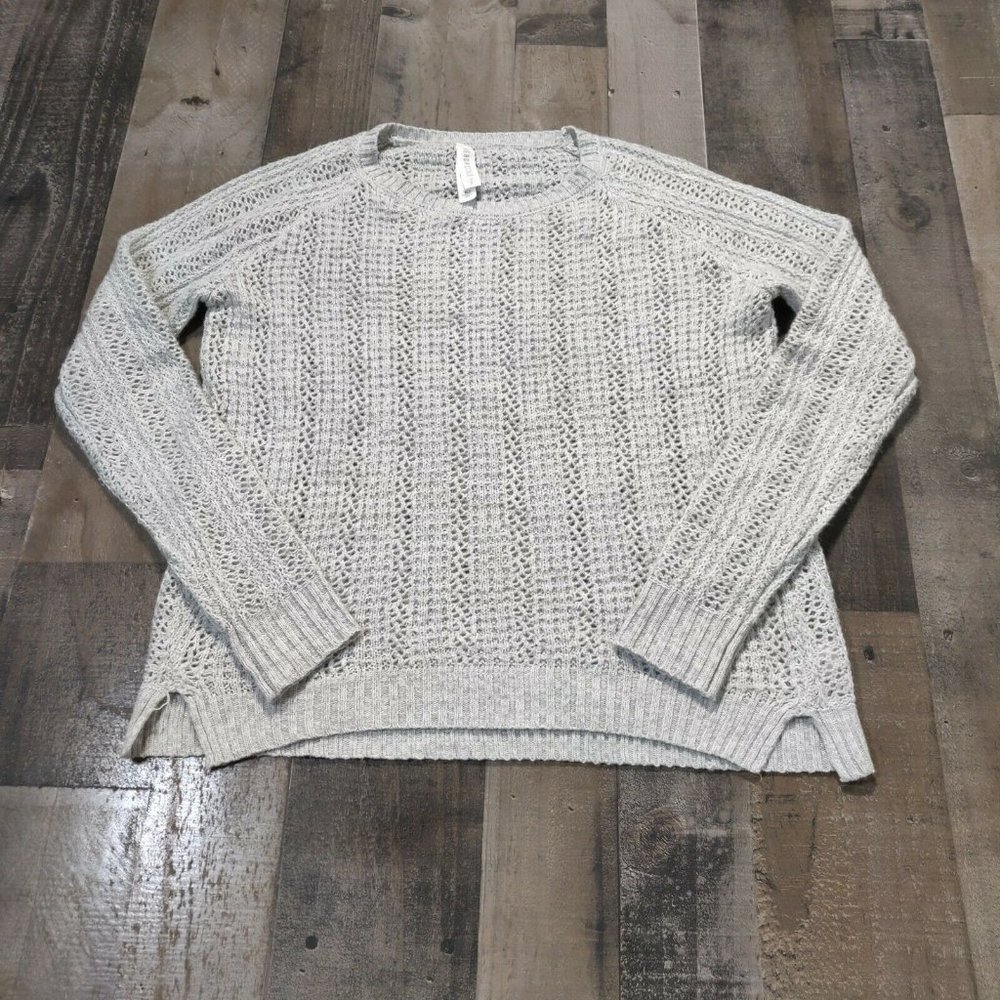 Aeropostale Sweater Womens S Small Pullover Crew Neck Long Sleeves Open Knit